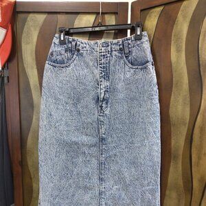 Vintage Acid Wash Jean Skirt